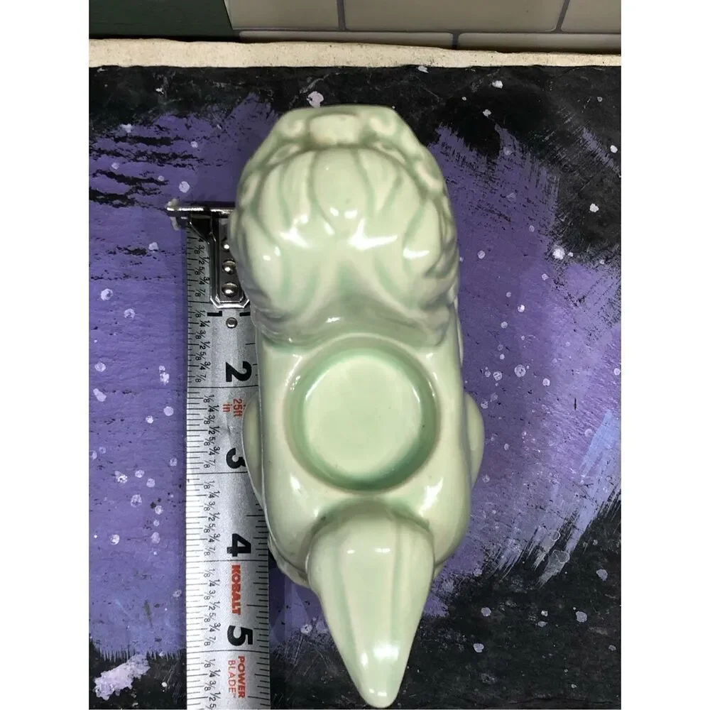 Foo Dog Candle Holder—VNT MCM Celadon Green Asian Style Figure